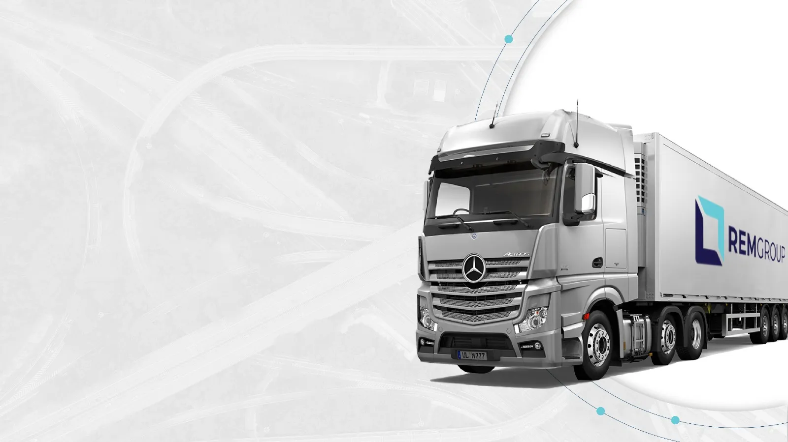 Mercedes-Benz Actros tractor with a REM Group refrigerated semi-trailer